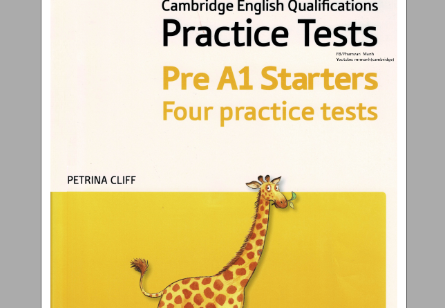 Cambridge English Qualifications Pre A1 Starters Four practice tests