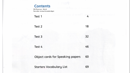 Cambridge English Qualifications Pre A1 Starters Four practice tests download