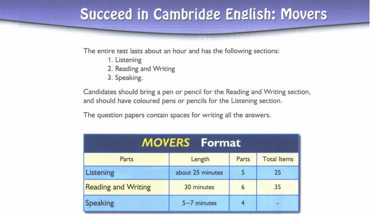 Succeed in Cambridge English Movers 8 complete Practice Tests