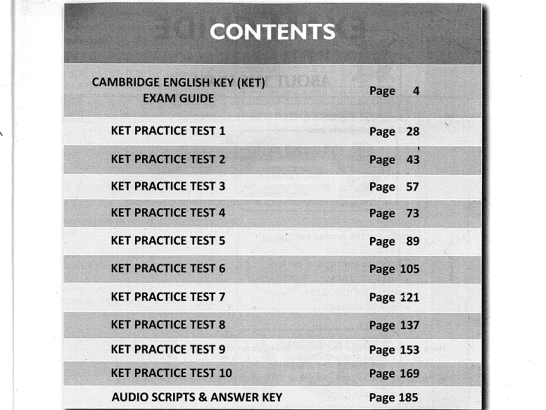 10 KET Practice tests pdf, key, CD audio.